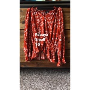 Papaya long sleeve top